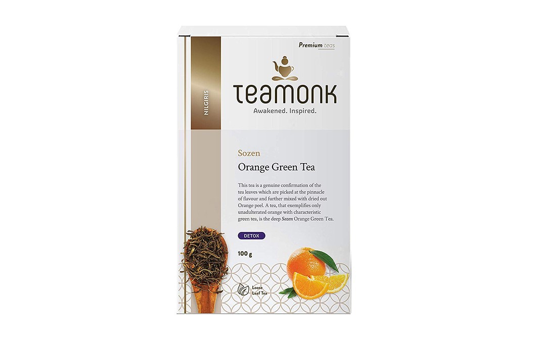 Teamonk Global Sozen Orange Green Tea    Pack  100 grams
